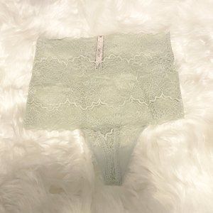 Victoria's Secret High Waist Lace Thong Mint Small